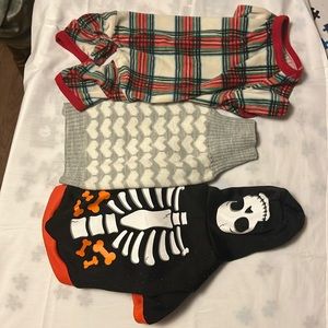 Dog sweaters bundle of three size small